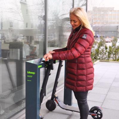 Electric Scooter Station In Use Scaled